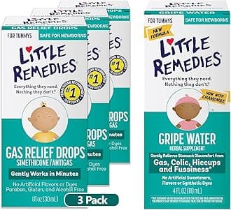 Little Remedies Baby Bundle; 1oz Natural Berry Flavor Gas Relief Drops, Pack of 3 & 4Fl Oz Gripe Water