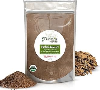 Dimmak Herbs Organic Rhodiola Rosea Extract 5:1 Powder (High Potency Adaptogen)- TCM Doctor Formulated 100% Golden Root for Energy, Focus & Cortisol Support- Non-GMO, Extra Strength Concentrate (4oz)