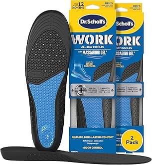 Dr. Scholl's Work Insoles (Pack) // All-Day Shock Absorption And Reinforced Arch Support That Fits In Boots More (For Men's 8-14, Also Available For Women's 6-10) 1 Pair (Pack of 2) 2 Count