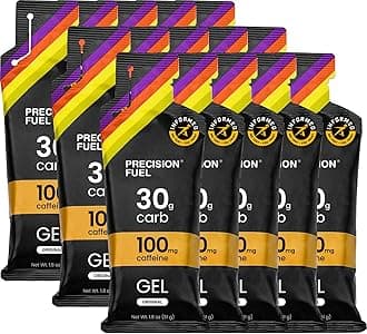 Precision Fuel PF30 Caffeine Energy Gel - Mild Flavour Running Gels for Endurance Athletes, 30g Carbohydrate, Easy-to-Digest, Perfect for Running & Long-Duration Sports (15 Gels)