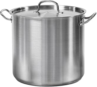 Tramontina 80117/581DS Pro-Line Stainless Steel Coered Stock Pot, 24-Quart, NSF-Certified