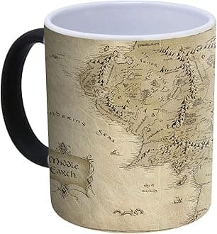 Middle Earth Map Lord of The Rings Mug - Morph Magic Heat Changing Coffee Tea Cup