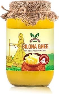 Gavyamart Ghee in Pantry 100% Pure Kankrej A2 Cow Desi Ghee Non GMO - Made Using Traditional Bilona Method Ghee 1 Litre - Glass Ghee jar Pack - A2 Ghee Cow Organic 1000ml