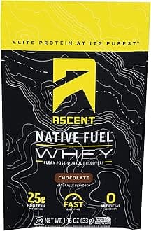 Ascent Chocolate Whey Protein Powder Packet, 1.16 OZ