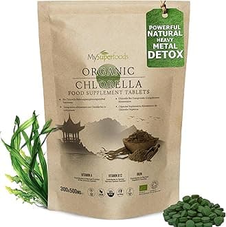 Organic Chlorella Tablets (300 x 500mg), , Incredibly High Chlorophyll Content, Bursting with Nutrients, Certified Organic, Healthy Edible Algae, Add to Drinks and Smoothies