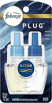 Febreze Origins Fade Defy PLUG Air Freshener & Odor Eliminator, Ocean, (1) .87 fl. oz. Oil Refill