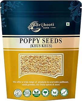 BrijBooti Poppy Seeds (200 Gr) | Khus Khus | Posta Dana For Eating | High Grade 100% Authentic Organic Indian Khas Khas | Clean and Fresh