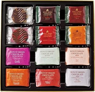 ROYCE Tasting Box Collection - Assortment of a Variety of Chocolates | Milk and Dark Chocolate Assortment Box | Luxury Chocolate Gift Set | Japanese Chocolate from Hokkaido (58 Pieces of Chocolate)