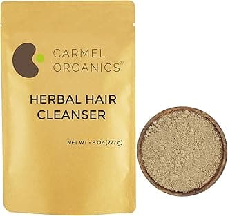 CARMEL ORGANICS Herbal Hair Cleanser (8 Ounce), Unique Blend Of Soapnut,Shikakai,Amla & Aloevera Powder, 100% Natural, No Artificial Fragrance and Chemical free, No Added Preservatives