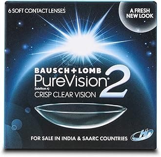 Bausch + Lomb Purevision2 Monthly Disposable Contact Lens (6 Lens Pack -6.00).