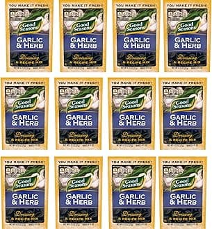 Good Seasons Salad Dressing & Recipe Mix .6-.75oz Packets (Pack of 12) (Garlic & Herb .75oz)