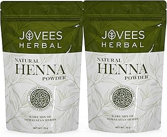 Jovees Herbal Mehandi/Henna Powder | With Amla, Shikakai & Brahmi Powder | For Extra Conditioning | Control Hair Fall & Repairs Damaged Hair | 75g (Pack of 2)