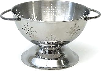 RSVP International Endurance® Stainless Steel Colander Strainer, 1 Pint | For Berries, Herbs, Soaps, & More | Dishwasher Safe | Easy Grip Handles | Steaming, Draining & Rinsing