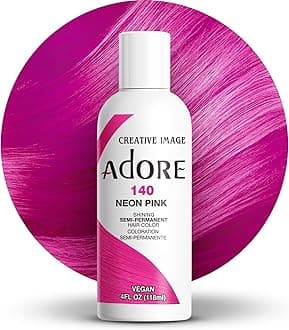 Adore Semi-Permanent Haircolor #140 Neon Pink 4 Ounce (118ml)