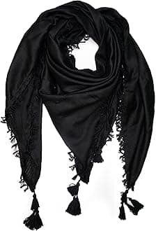 Scarf for Men Shemagh Keffiyeh Arabic Wrap Desert Muslim Haji Rumal Traditional Arab Kaffiyeh Head scarf for men Cotton| Unisex Scarf for Summer