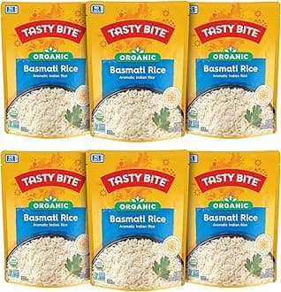 Organic Basmati Rice, 8.8 Ounce, 12 Pack, Ready to Eat, Microwave, Vegan, Gluten Free