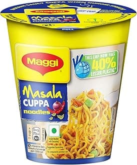 Masala Cuppa Noodles, Delicious Slurpy Saucy Taste With Veggies, 70.5g