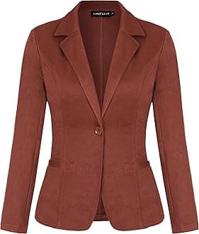 MINTLIMITWomen Long Sleeve Button Blazers Work Casual Office Notch Lapel Business Open Front Blazer Jacket with Pockets