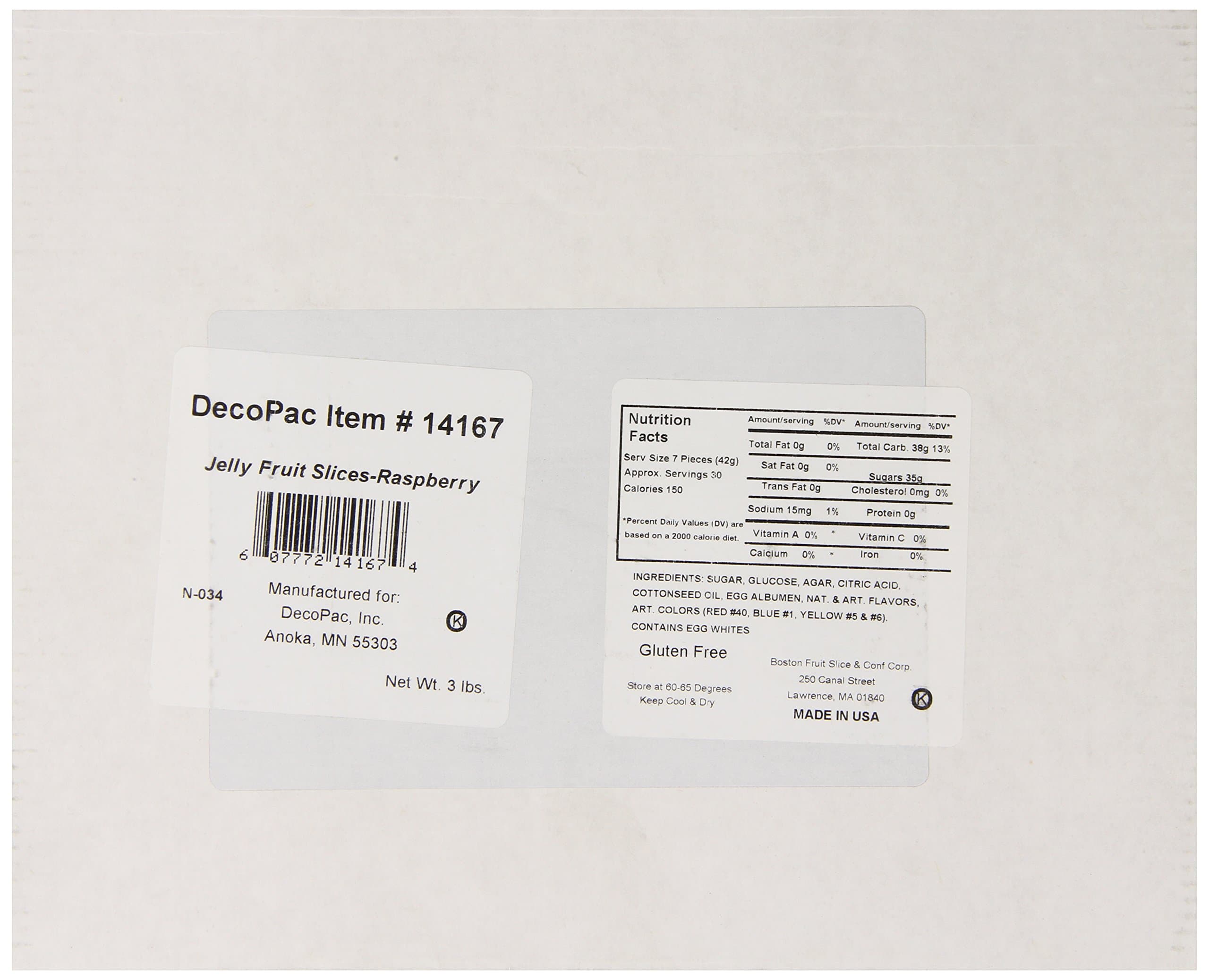 DecoPac Jelly Fruit Slices, Raspberry, 3 Pound