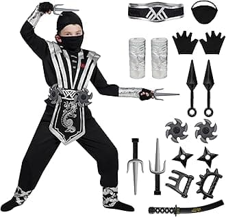 Spooktacular Creations Halloween Costume for Kids, Boys & Toddlers - Ninja Accessories Set for DressUp Party