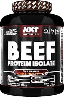 NXT Nutrition Beef Protein Isolate Powder - Protein Powder High in Natural Amino Acids - Paleo, Keto Friendly - Dairy and Gluten Free - Muscle Recovery | 1.8kg | Cola