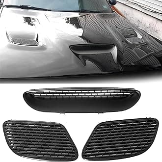 - Hood Scoop Vent Compatible with 2015-2018 Dodge Challenger SRT Hellcat & 2019-2023 R/T Scat Pack Black Hood Bezels Grille Replace for 68184348AD, 68184348AB, 68184348AF, 68184352AB, 68184353AB