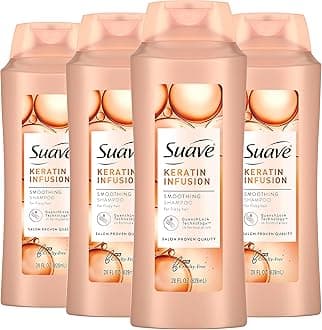 Professionals Smoothing Shampoo For Dry Hair Keratin Infusion Hair Shampoo with 48-hour Frizz Control 28 oz, Pack of 4