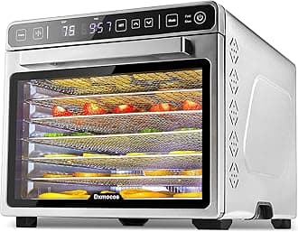 7 Layer Food Dehydrator Machine, Digital Adjustable Timer and Temperature Control, Dryer for Herb, Meat, Beef, Fruit and Vegetables, Over Heat Protection, Stainless Steel Trays