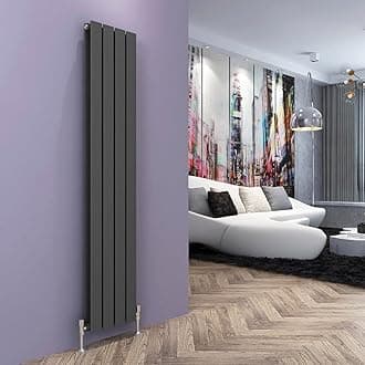 ELEGANT 1600 x 300mm Anthracite Vertical Column Radiator Double Flat Panel Designer Radiator