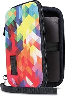 USA Gear Portable WiFi Hotspot for Travel Carrying Case with Wrist Strap - Compatible with 4G LTE Wi-Fi Mobile Hotspots from Verizon, Huawei, Velocity, Skyroam Solis, GlocalMe, Netgear - Geometric