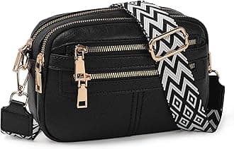 Crossbody Bags for Women, 6-Pockets Cross Body Purse, Vegan Leather Handbags Shoulder Bag for Travel, Gifts for Women