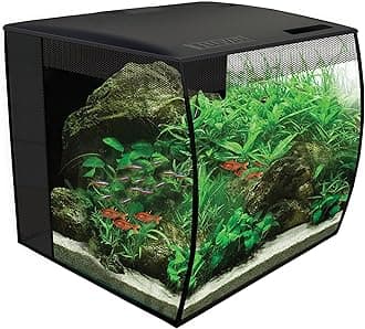 Fluval Flex 9 Gallon Glass Aquarium Kit, Black