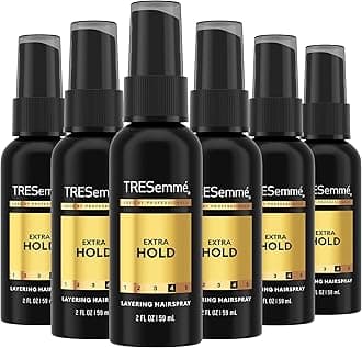 Travel Hairspray, Extra Hold, 6-Pack – Non-Aerosol Hair Spray for Layering, Anti-Humidity, Anti-Frizz Hair Products, 2 Oz Ea
