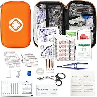 Orange Car First Aid Kit Travel Size for Business Trips