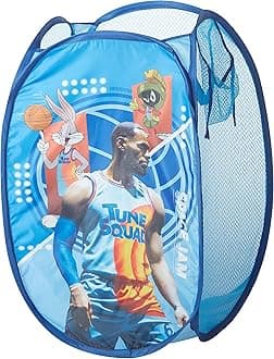 SPACE JAM: A New Legacy Pop Up Laundry Storage Hamper with Handles, 21"H x 13"L x 13"W