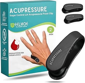 Acupressure Clip For Diabetics | Sugar Control Acupressure Clip | Acupressure Point Clip | Li4 Hand Diabetes Migraine Relief | Original Eelhoe Acu Pressure Acupuncture Diabetic Finger Clips | 2 Pack