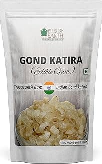 Bliss of Earth Gond Katira Pure Organic Edible Gum Tragacanth Gum Gond for Laddu Making & Sweets (200Gm)