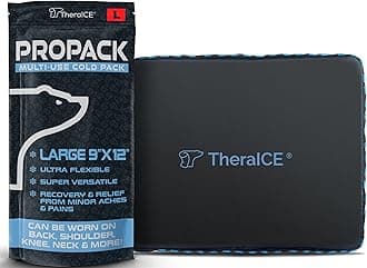 TheraICE PROpack Ice Pack for Injuries, Reusable Soft Multipurpose Cold Gel Ice Pack for Muscular Back Pain, Shoulder, Hip, Knee - Flexible Cold Compress Wrap for Minor Aches & Pains - 9 x 12