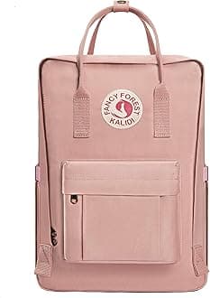 Casual Laptop Backpack 15 Inches Classic Camping Rucksack Travel Outdoor Square Daypack College Hiking Gym Bag, Pink