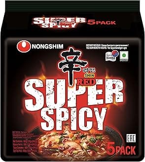 Nongshim Shin Red Super Spicy Instant Noodle, 21.16 oz / 600 grams