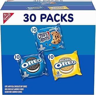 Sweet Treats Cookie Variety Pack OREO, OREO Golden & CHIPS AHOY!, 30 Snack Packs (2 Cookies Per Pack)