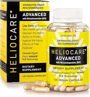 Heliocare Advanced Nicotinamide B3 Supplement: Niacinamide 500mg and Fernblock PLE Extract 240mg Per Serving - Supports Skin Cell Health W/Antioxidant Rich Vitamin B3 Niacin - 120 Vegan Capsules
