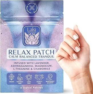 Laki Naturals Relax Patch (Pack of 8) | Stress and Worry Relief | Calming Formula for Better Sleep