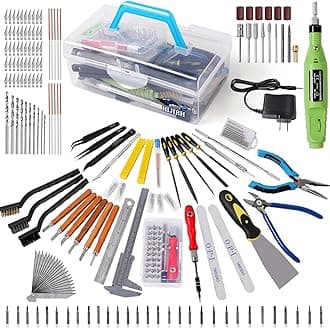HIJIRH 165 Pcs Pro Grade 3D Printing Tool Kit,3D Printer Tool Kits,Diverse 3D Printer Accessory Including Electric Polishing Machine,Tool Box,for Remove/Trim and Finish 3D Print