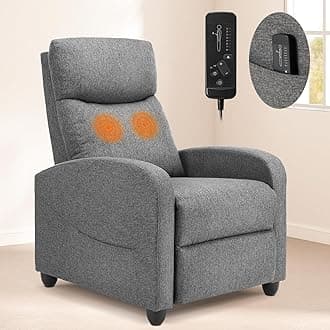SMUG Recliner Chair Comfortable Living Room Recliner with Adjustable Backrest and Footrest Modern Design for Home and Office Upholstered Armchair in Soft Fabric Perfect for Relaxation, Grey