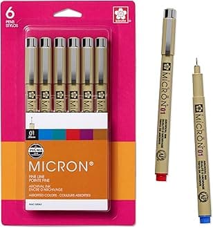 MICRON PEN 6PC SET (01) AST