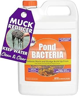 Pondworx Pond Bacteria - Formulated for Large Ponds, Water Features and Safe for Koi - 1 Gallon