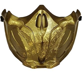 CrazyCatCos MK Game Mask, Jade/Sub-Zero/Kabal/Saibot/Scorpion/Smoke Resin Mask For Halloween Costume Accessory (Scorpion 11)