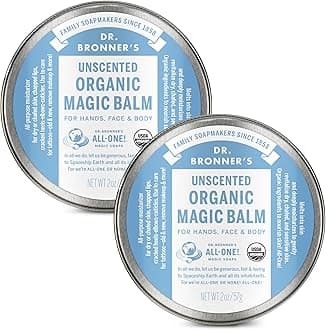 Organic Magic Balm - Baby Unscented, Made with Organic Beeswax & Hemp Oil, Moisturizes & Soothes Hands, Face & Body (2 oz, 2-Pack)