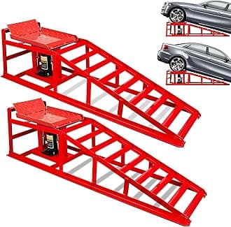 2PCS 5T 11080lbs Hydraulic Car Ramps, Heavy Duty Hydraulic Vehicle Ramps Lift Ramp, Portable Car Ramps for Oil Changes, Car Lifts for Home Garage, Vehicle Auto Garage Repair